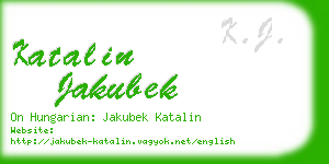 katalin jakubek business card